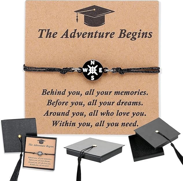 🎓Graduation Compass Bracelet For Class of 2026 – Inspirational Gift for Her/Him