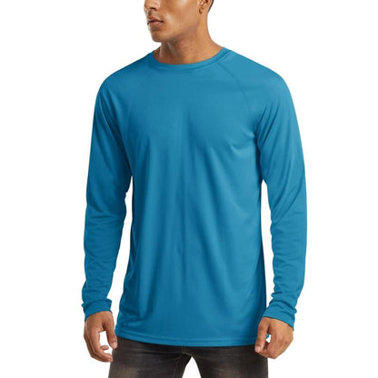 Men’s UPF 50+ Long Sleeve Performance Shirt – Quick Dry, Lightweight & Breathable