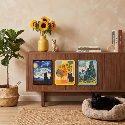🐱 Decorative Wall Art Cat Scratcher – Stylish 2-in-1 Cat Scratch Board