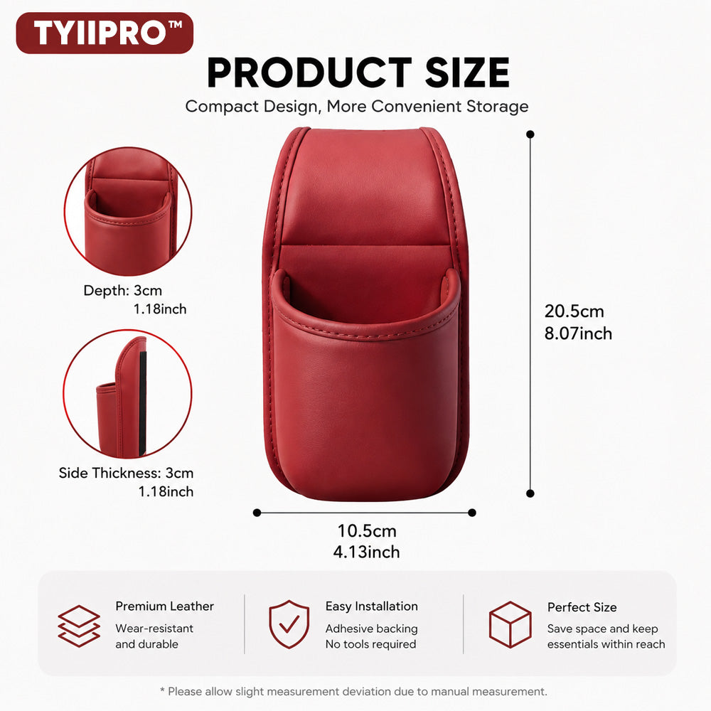 TYIIPRO™ Multifunctional Car Door Storage Pocket – Easy Adhesive Installation with Soft Flannel Lining & Residue-Free Adhesive