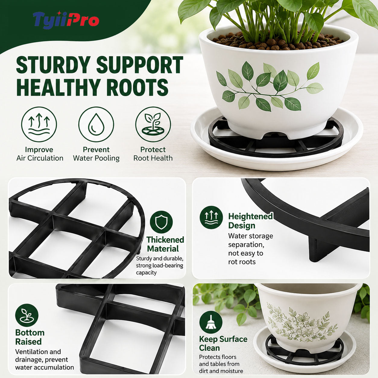 Plant Pot Riser Stand for Better Drainage & Healthy Roots