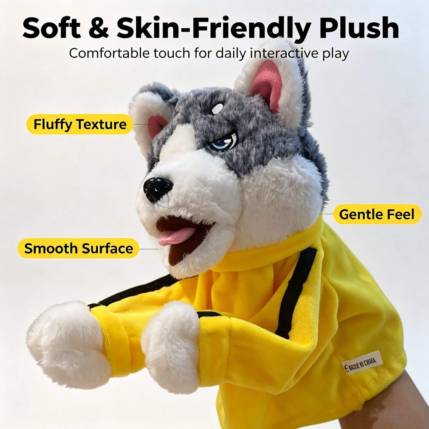 Hand Puppets - Boxing Puppets, Kung Fu Animal Toys Husky Gloves, Birthday Party Pet Toys, Funny Gifts for Small Dogs and Cats to Play with