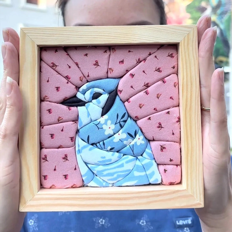 🧵 No-Sew Kinusaiga Fabric Art Kit – DIY Fabric Tucking Wall Art with Frame & Tools