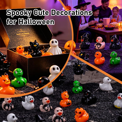 🎃 50PCS Mini Halloween Resin Ducks – 15 Spooky-Cute Styles