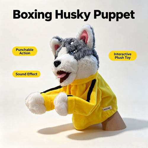 Hand Puppets - Boxing Puppets, Kung Fu Animal Toys Husky Gloves, Birthday Party Pet Toys, Funny Gifts for Small Dogs and Cats to Play with