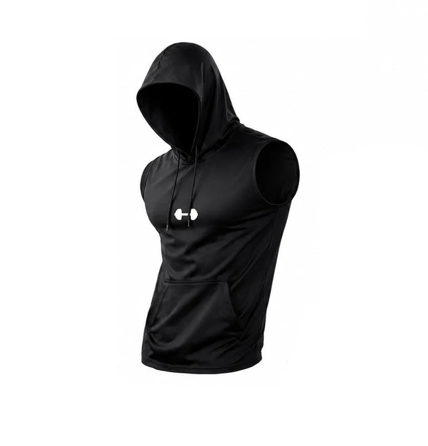 Tyiipro™ Men's Quick-Dry Hooded Sleeveless Tank Top – Lightweight Athletic Workout Shirt