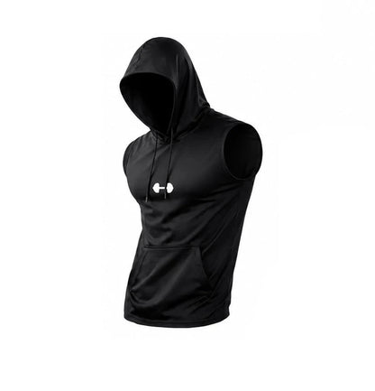 Tyiipro™ Men's Quick-Dry Hooded Sleeveless Tank Top – Lightweight Athletic Workout Shirt
