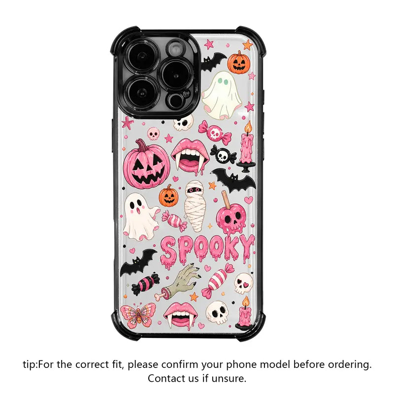 🎃TYIIPRO™ Halloween Candy Ghost Phone Case – Cute Pumpkin & Ghost Design, Shockproof Magnetic Case
