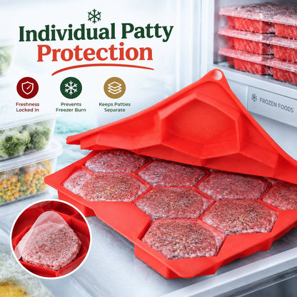 🍔Tyiipro™ Burger Press & Freezer Container – Makes 8 Quarter-Pound Patties