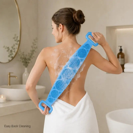 Long Silicone Shower Back Scrubber Strap