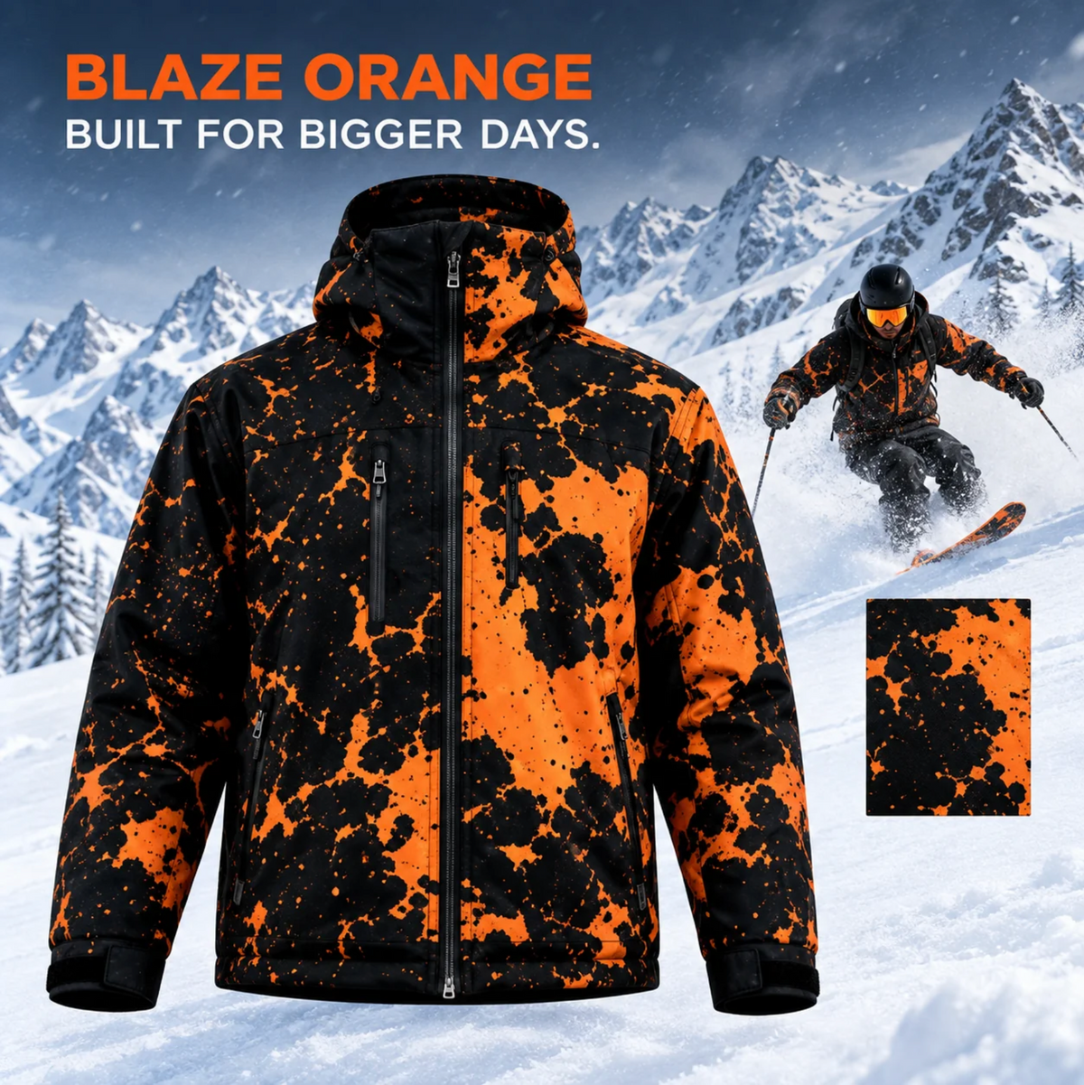 TYII™ Men’s Heat-Reactive Color-Changing Jacket – Waterproof Windbreaker