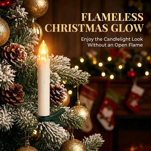 Realistic Flickering Flameless Clip Candles – LED Candle Lights with Remote Control