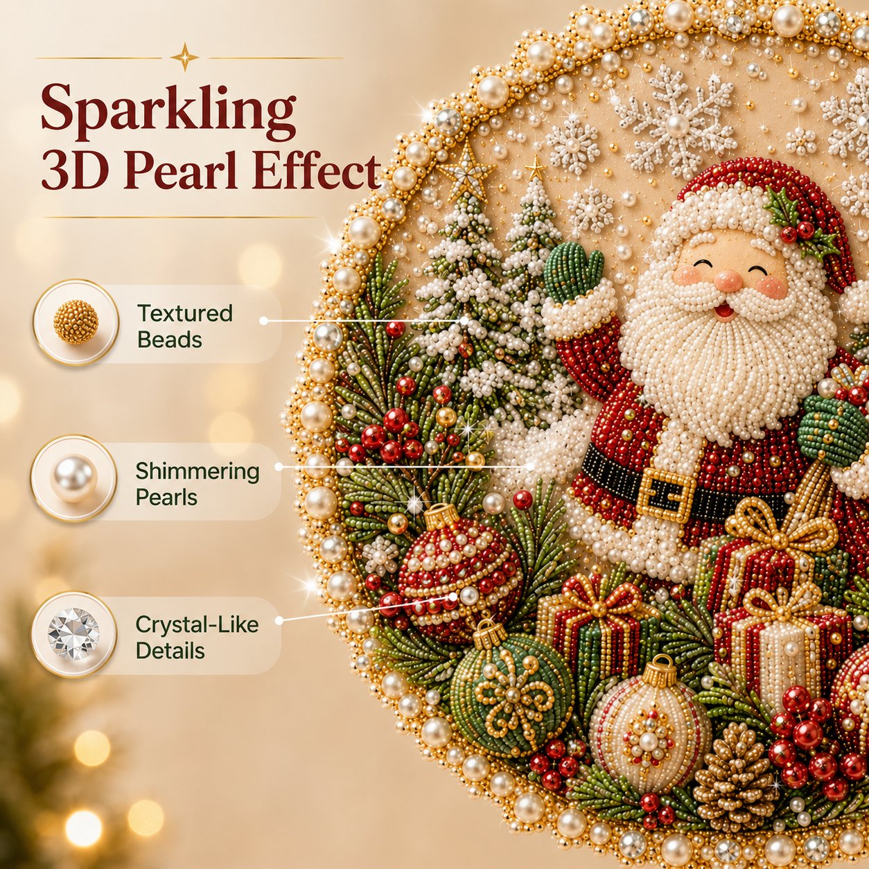 🎄Four Seasons & Holiday Pearl Art Hanging Wreath Kit