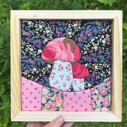 🧵 No-Sew Kinusaiga Fabric Art Kit – DIY Fabric Tucking Wall Art with Frame & Tools