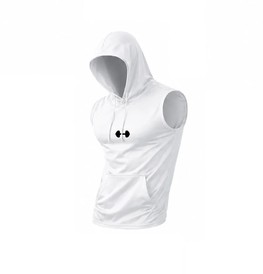 Tyiipro™ Men's Quick-Dry Hooded Sleeveless Tank Top – Lightweight Athletic Workout Shirt
