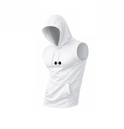 Tyiipro™ Men's Quick-Dry Hooded Sleeveless Tank Top – Lightweight Athletic Workout Shirt