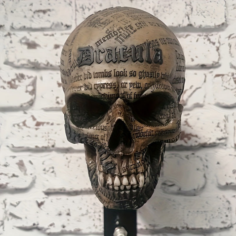 TYIIPRO™ Skull Motorcycle Helmet Holder – Punk Skull Wall Mount Rack for Helmets, Jackets & Garage Decor