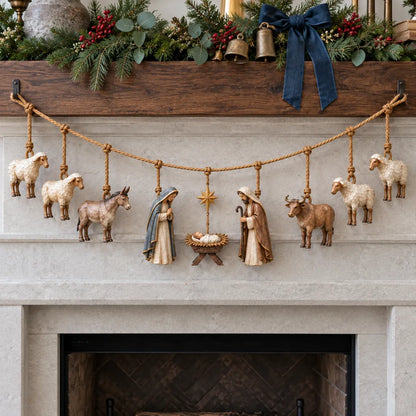 ✝️🎄Handcrafted Wooden Nativity Garland (Buy 2 Free Shipping📦)