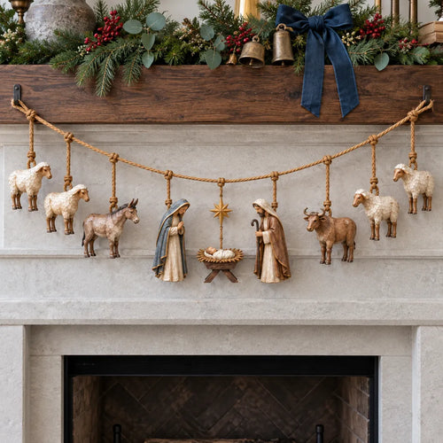 ✝️🎄Handcrafted Wooden Nativity Garland (Buy 2 Free Shipping📦)