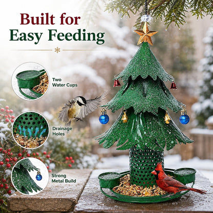 🎄Christmas Tree Bird Feedera🐦Festive Backyard Holiday Decor✨