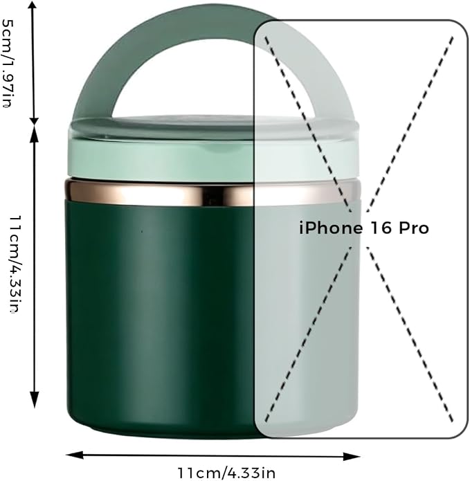 TYIIPRO™ Stainless Steel Insulated Lunch Box with Handle – Leakproof Stackable Food Container for Office, School & Travel