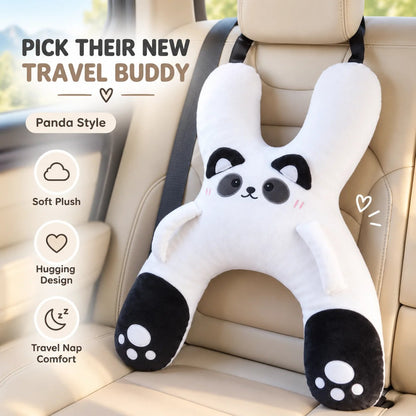 Tyiipro™ Kids Full-Body Car Travel Pillow – Cute Animal Travel Cushion for Road Trips & Naps