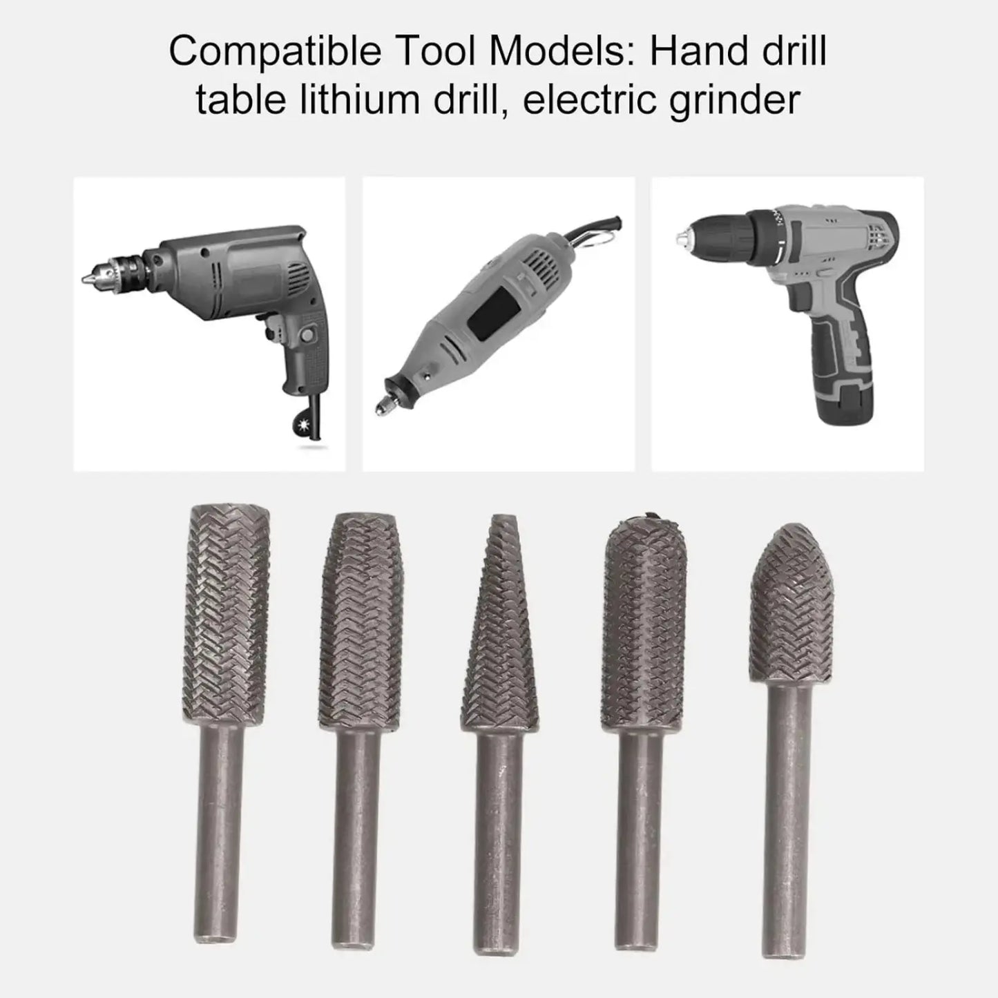 Free Shipping🔥5PCS Tungsten Carbide Rotary File Set – Fast Shaping, Carving & Grinding