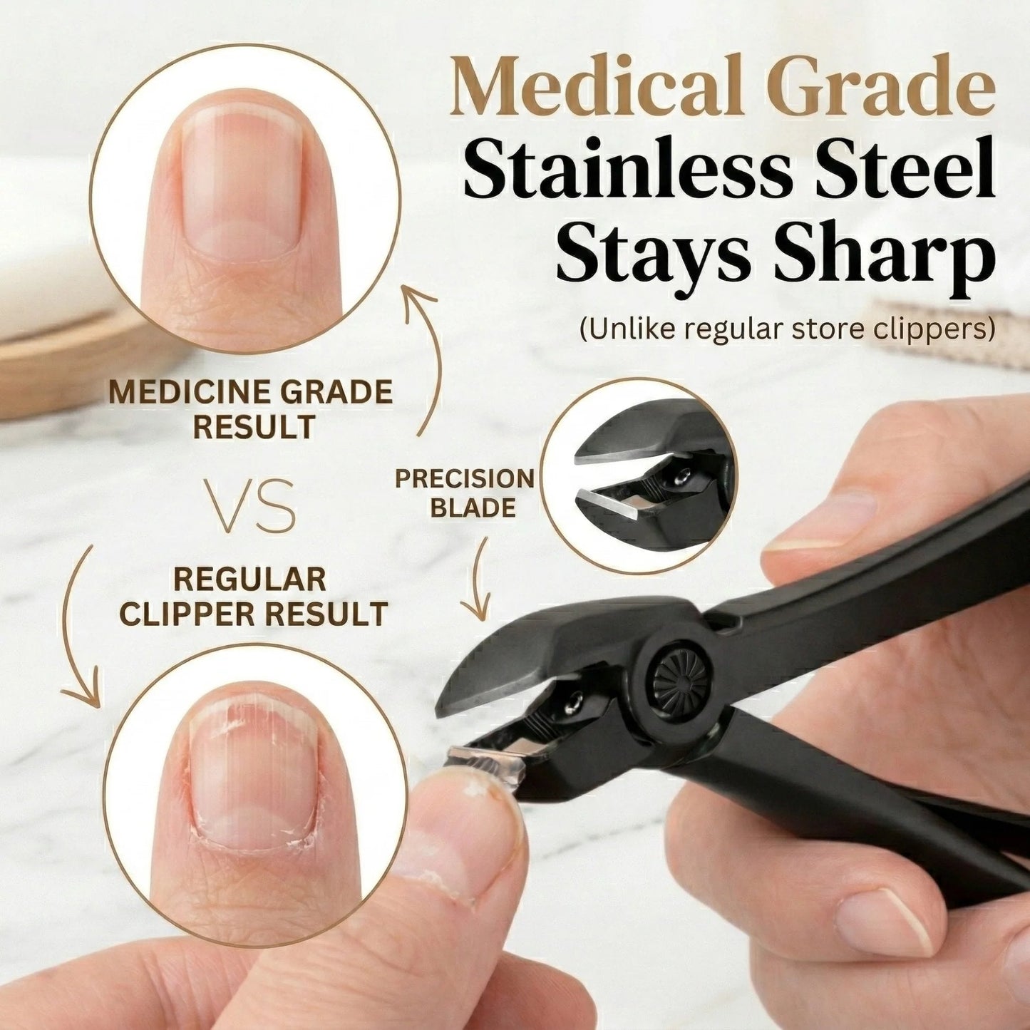 TYIIPRO™ Nail Clipper for Seniors, Wide Jaw Long Handle Clipper for Thick Nails