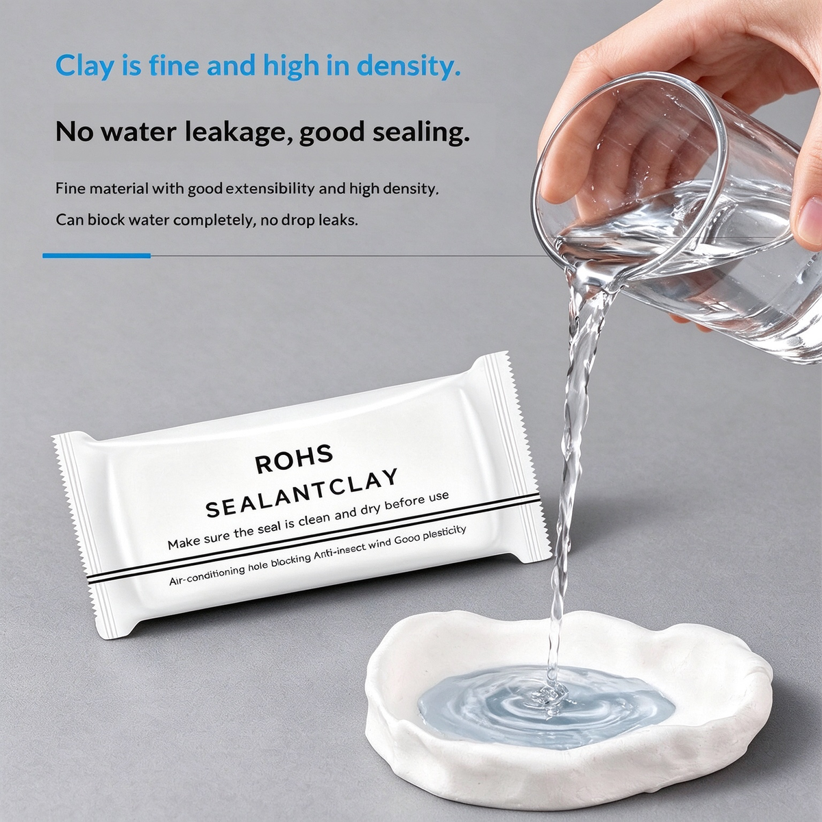 White Waterproof Sealing Clay – Moldable Sealant Putty for Home Repairs