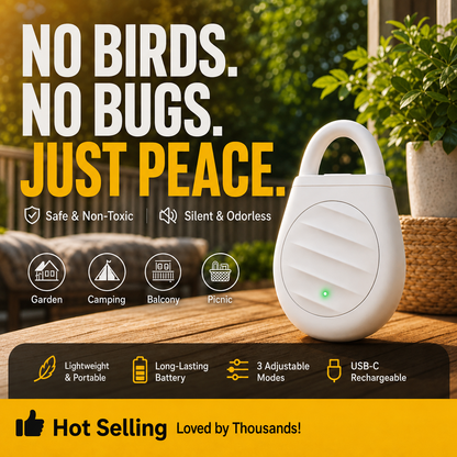 No more trouble from birds, beasts and locusts！Portable Ultrasonic Bird Repellent Keychain