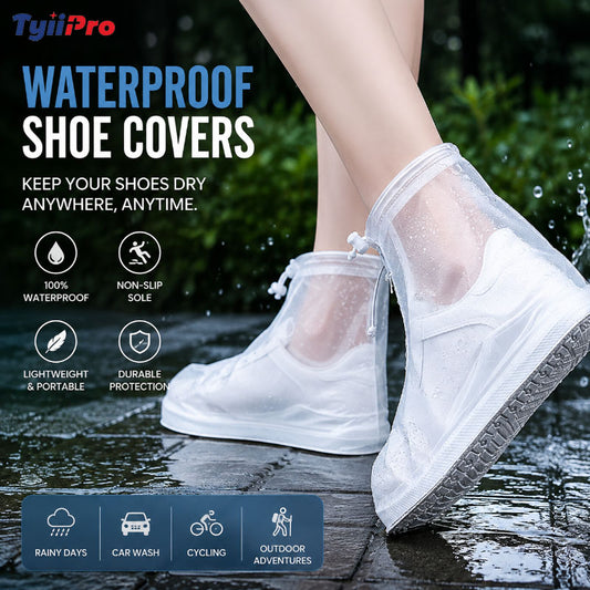 TYIIPRO™ Waterproof Shoe Covers with Zipper & Adjustable Drawstring