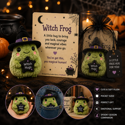Halloween Pocket Hug™ Plush | Witch Frog & Emotional Support Pumpkin | Designed by Isabel Kline