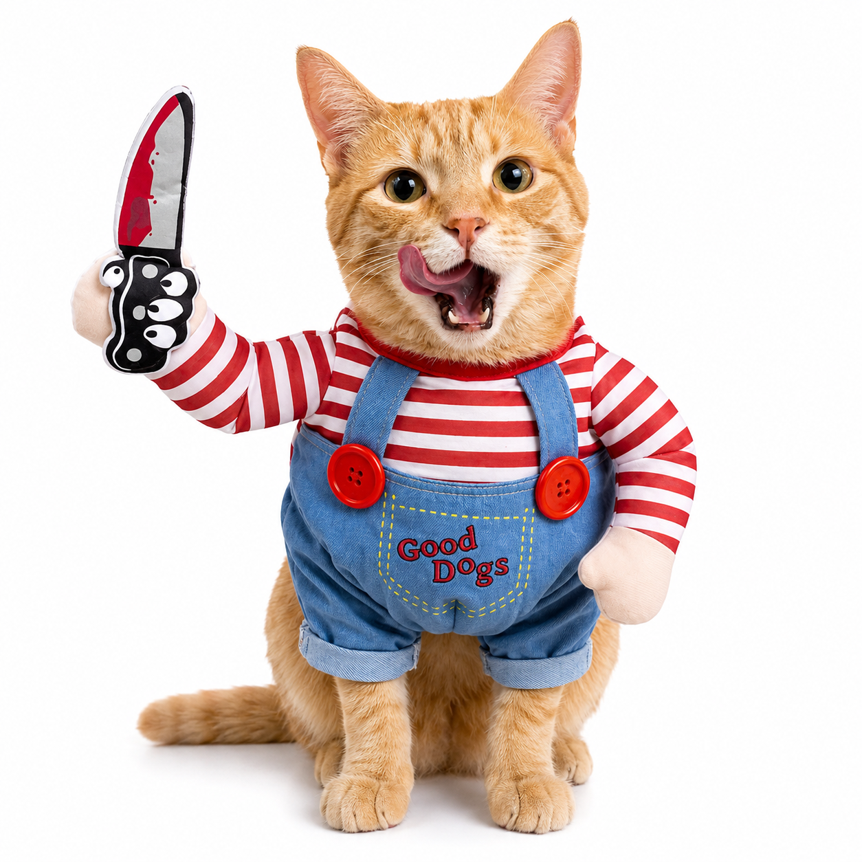 Funny Killer Pet Costume – Turn Your Cat or Dog Into a Tiny Psycho 🔪😂