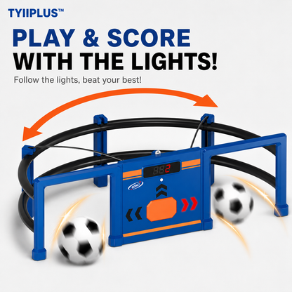 Soccer Round-About Interactive Soccer Training Game with Auto Scoring, LED Lights & Projector – Indoor & Outdoor Soccer Toy for Kids