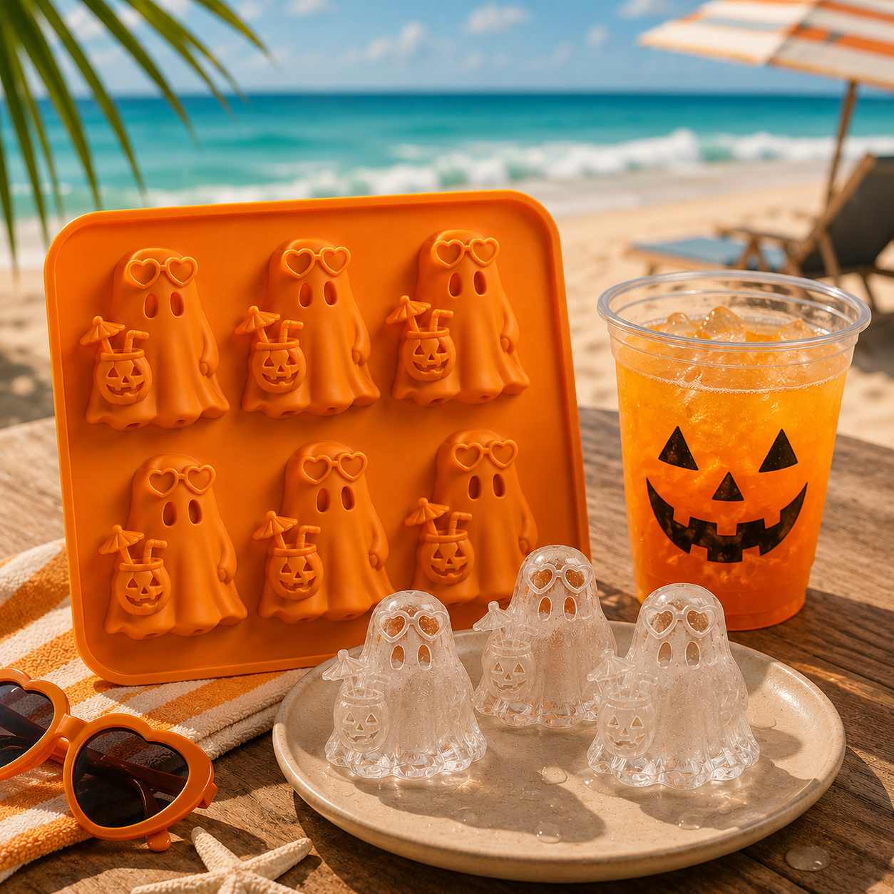 👻 TYIIPRO™ Summerween Ghost Ice Cube Mold