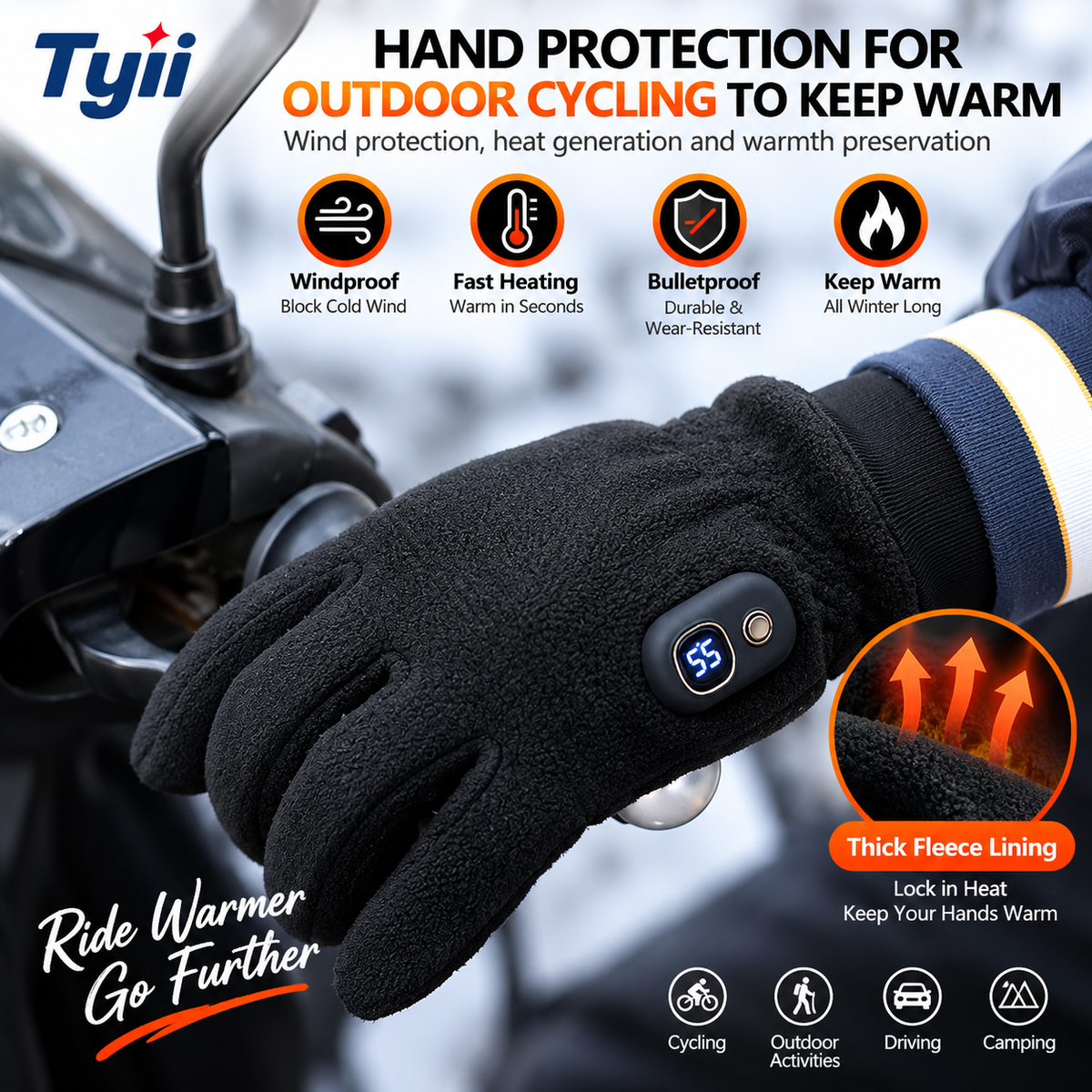 🔥Free Shipping🔥TYII™ Rechargeable Heated Gloves – 5-Level Temperature Control, Touchscreen Winter Thermal Gloves