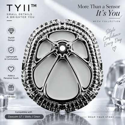 TYII™ Decorative CGM Sensor Covers – Stylish Protective Covers Compatible with Dexcom G7, Stelo & One+