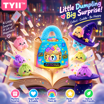 TYII™ Mystery Plush Dumpling – Surprise Collectible Soft Toy with Steamer Basket Gift Box