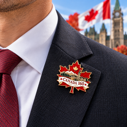 TYII™ Canada 160 Commemorative Pin – 1867–2027 Maple Leaf Anniversary Keepsake