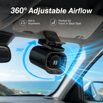 ❄️TYIIPRO™ 199-Speed USB Rechargeable Clip-On Fan – Portable, Strong Clamp, Long-Lasting Battery for Car, Desk & Travel