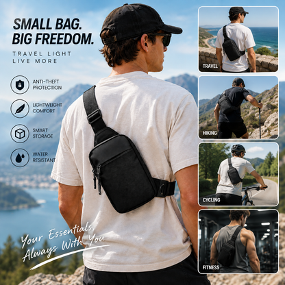 TYIIPRO™ Anti-Theft Everyday Sling Bag – Lightweight Crossbody Travel Pack