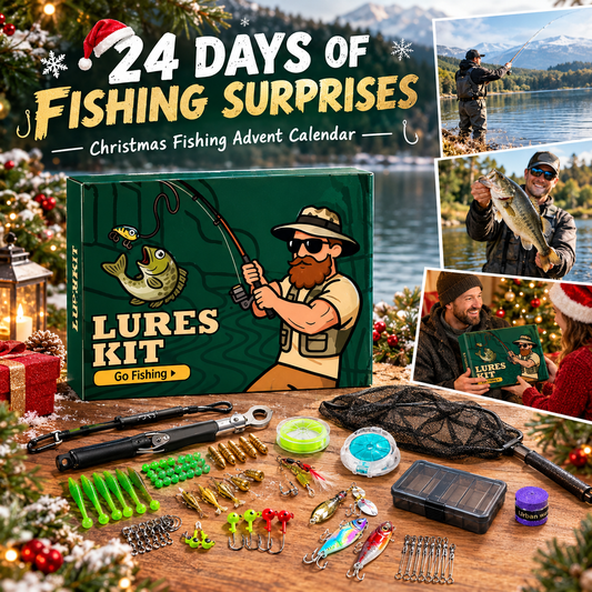 Free Shipping🎣 Christmas Fishing Advent Calendar – 24-Day Fishing Bait Countdown Gift
