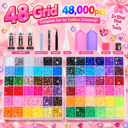 Rhinestone Bedazzling Craft Kit – All-in-One Set with Resin Rhinestones & Tools for DIY Nail Art & Crafts