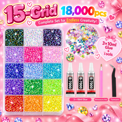 Rhinestone Bedazzling Craft Kit – All-in-One Set with Resin Rhinestones & Tools for DIY Nail Art & Crafts