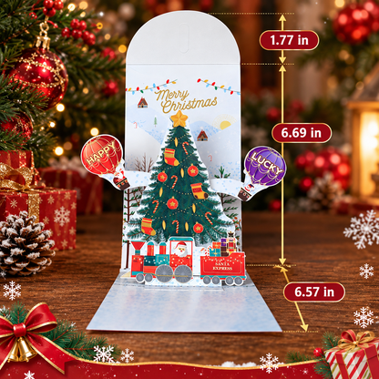 2-Pack 3D Christmas Money Cards – Handmade Pop-Up Holiday Cards with Cash Pocket & Message Space