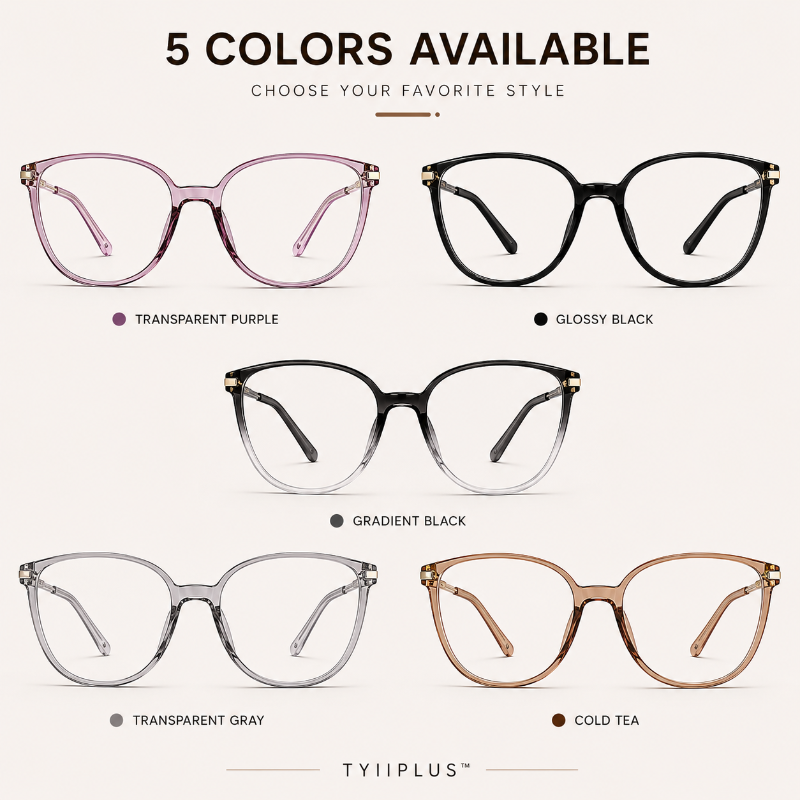 Women's Photochromic Prescription Glasses – Oversized Fashion Frames with Blue Light Protection