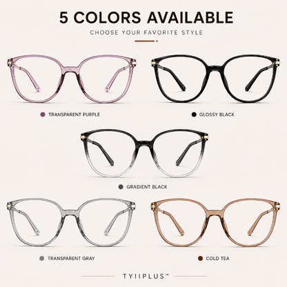 Women's Photochromic Prescription Glasses – Oversized Fashion Frames with Blue Light Protection