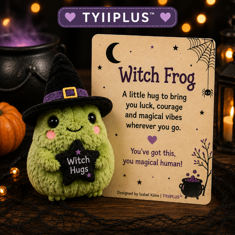 Halloween Pocket Hug™ Plush | Witch Frog & Emotional Support Pumpkin | Designed by Isabel Kline