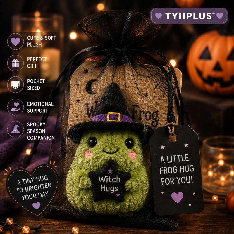 Halloween Pocket Hug™ Plush | Witch Frog & Emotional Support Pumpkin | Designed by Isabel Kline