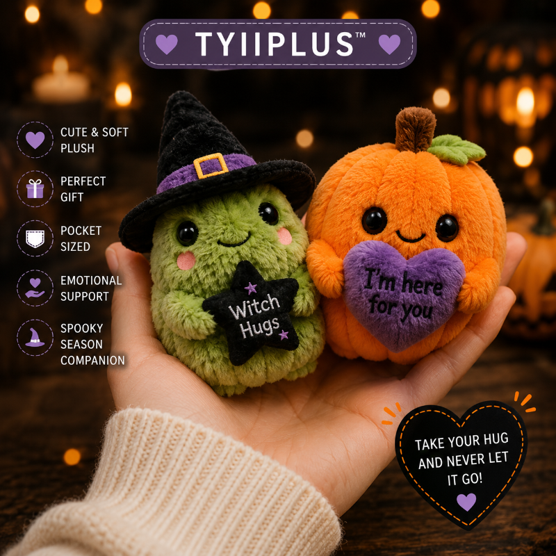 Halloween Pocket Hug™ Plush | Witch Frog & Emotional Support Pumpkin | Designed by Isabel Kline